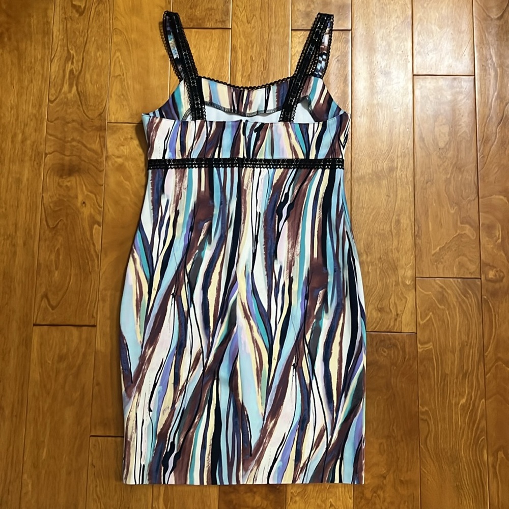 BOLD elements Cut to Curve Bodycon Sheath Midi Dress Size M Lace Retro - Picture 11 of 13